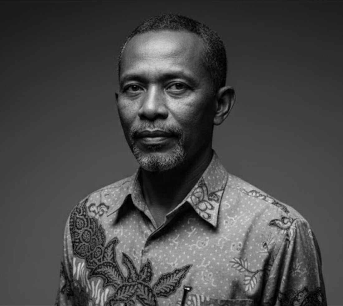 A rice merchant in Indonesia